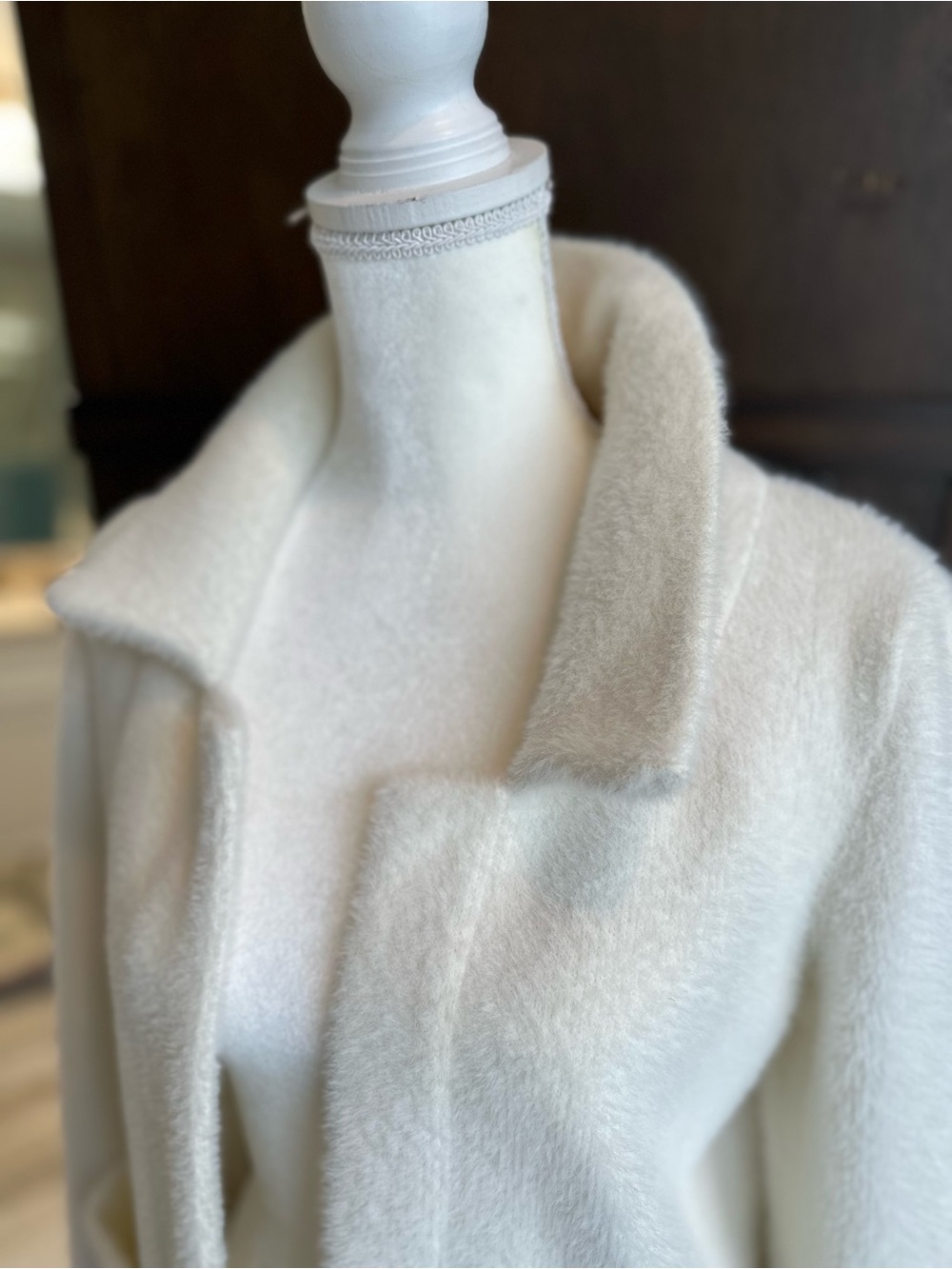Trendyol Ecru Plush Teddy Jacket